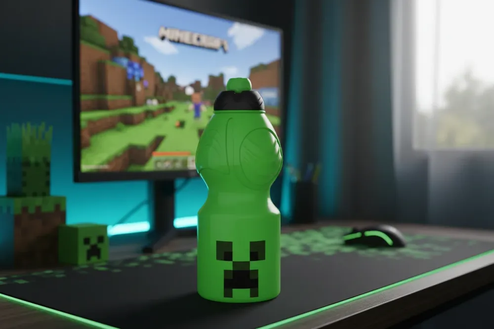 (Précommande) Gourde en plastique Minecraft 400ml Trésors et Merveilles