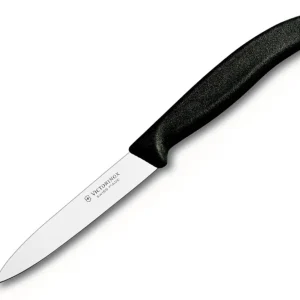 Couteau 10cm lame droite - Noir