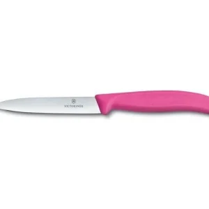 Couteau 10cm lame droite - Rose