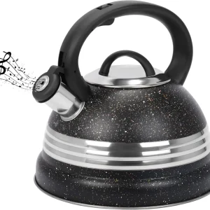 Bouilloire sifflante Pixa en acier inoxydable – Chauffe rapide pour thé, café et infusions PixaMaoc