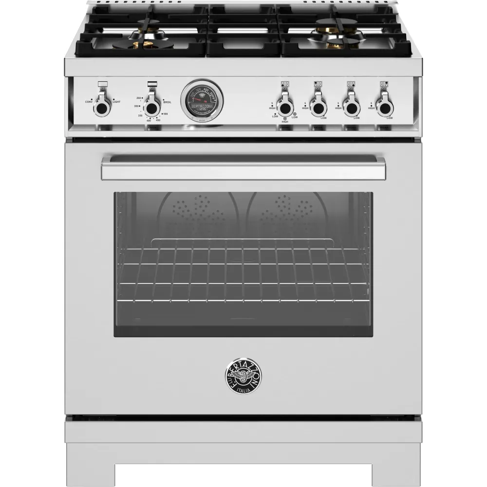 Bertazzoni Cuisinière amovible à gaz de 30 pouces PRO304BFGMXTLP