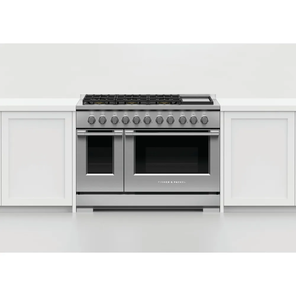 Fisher & Paykel Cuisinière amovible à gaz de 48 po avec plaque chauffante RGV3-486GD-L