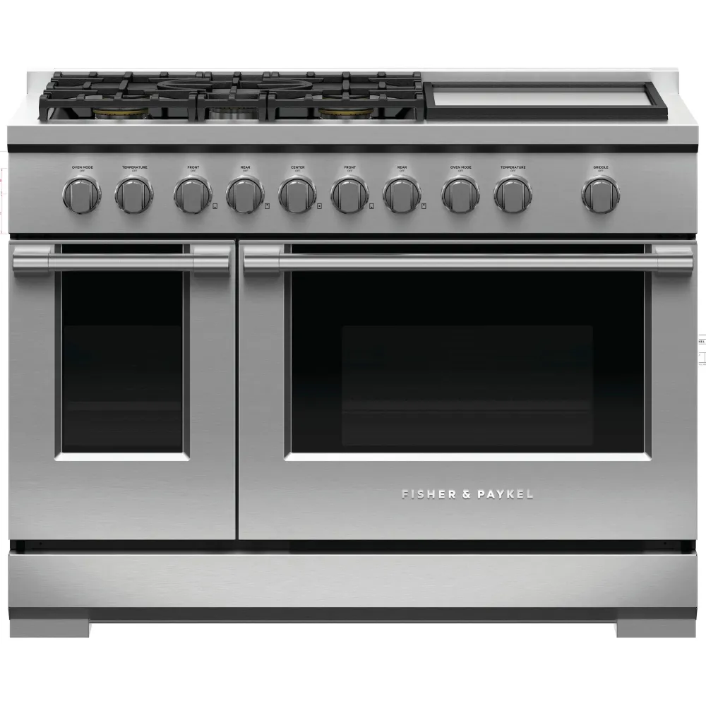Fisher & Paykel Cuisinière amovible à gaz de 48 po. avec plaque chauffante RGV3-485GD-L