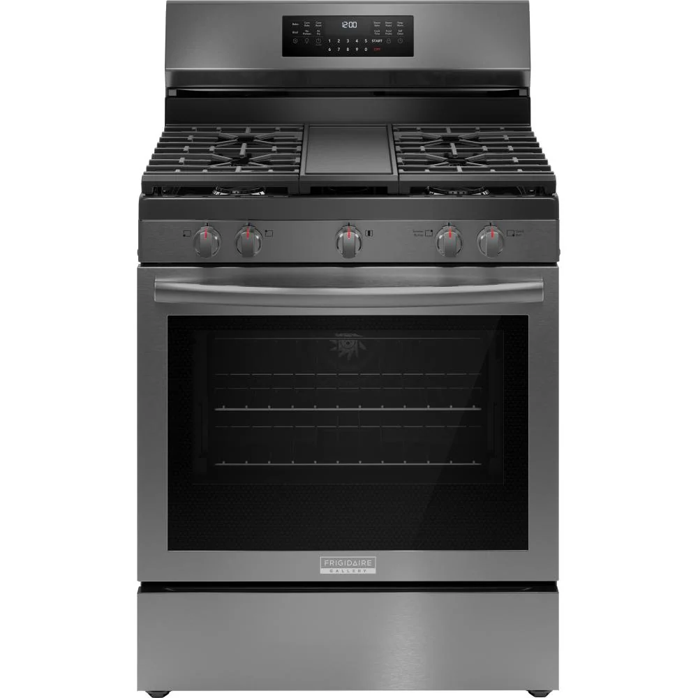 Frigidaire Gallery Cuisinière amovible à gaz de 30 pouces avec technologie Air Fry GCRG3060BD