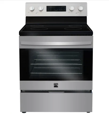 Cuisinière Électrique à Convection Véritable de 30" / 5 pi³ avec Friteuse à Air en Acier Inoxydable Kenmore KKFTR4.8SS [BO...