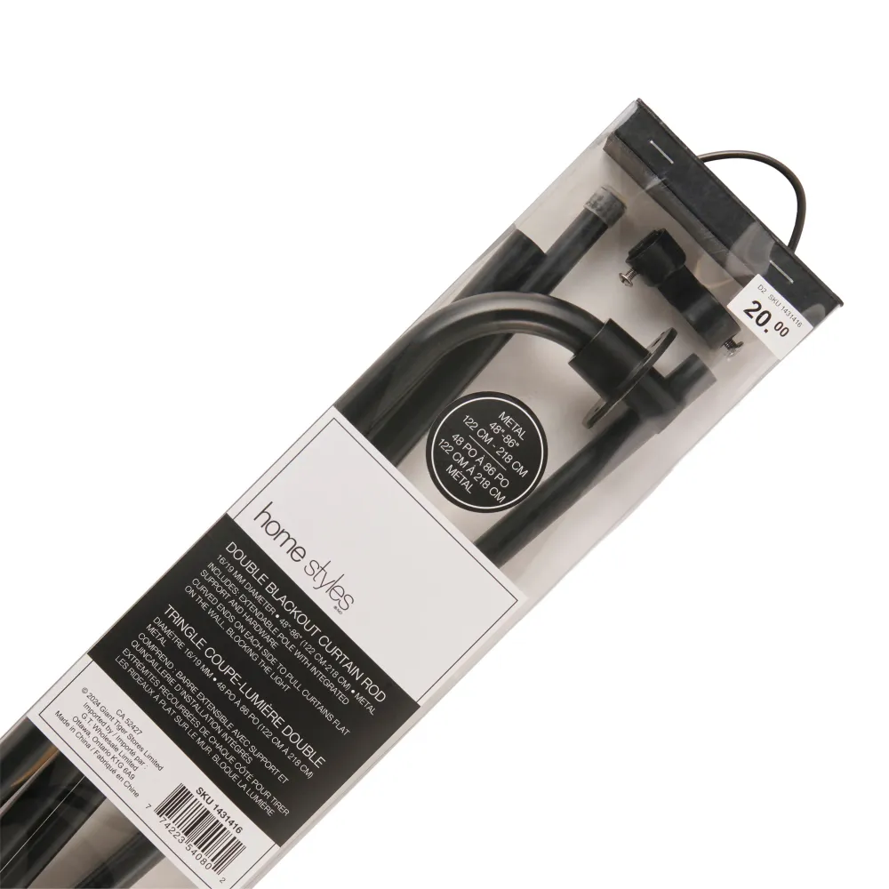 Tringle coupe-lumière double HomeStyles, 48 po à 86 po