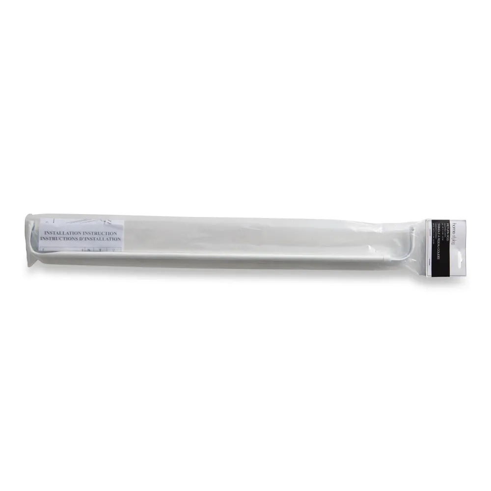 Tringle à rideaux blanche ajustable à bouts arrondis HomeStyles  28 po à 48 po