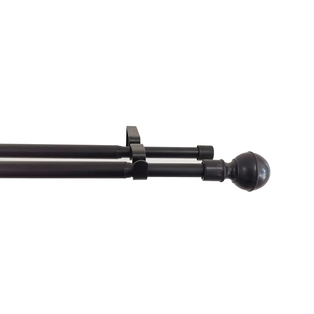 Tringle à rideaux réglable HomeStyles, 48 po à 86 po - noir