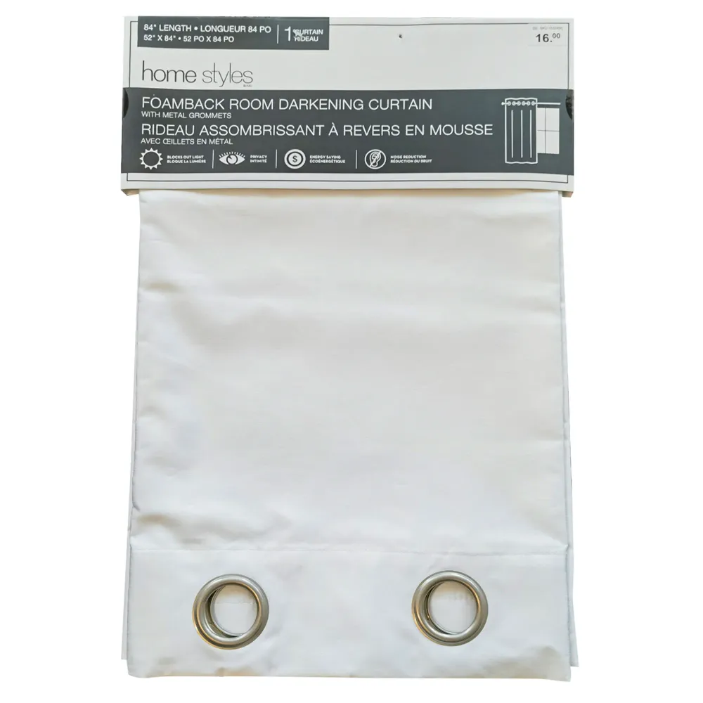 Rideau assombrissant avec envers en mousse isotherme HomeStyles, 52 po x 84 po