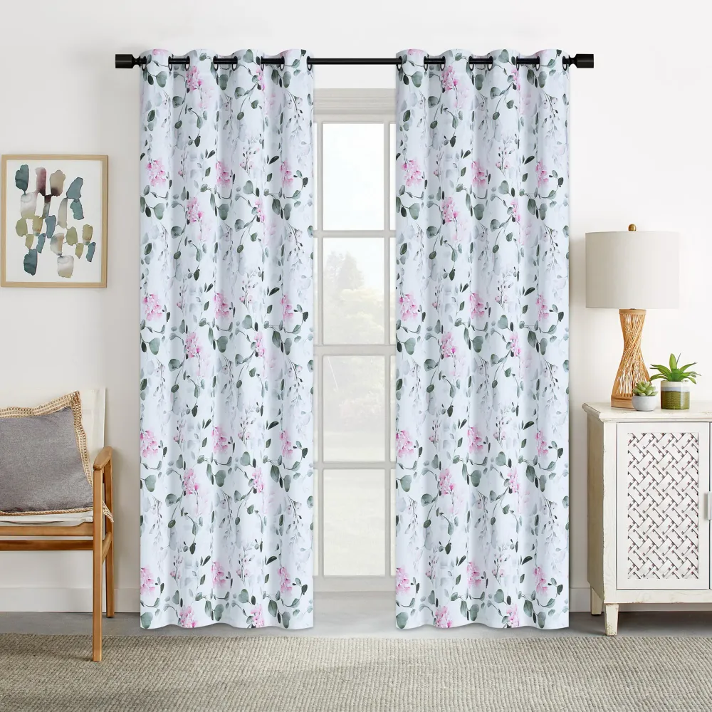 Rideau assombrissant imprimé avec œillets HomeStyles, 52 po x 84 po