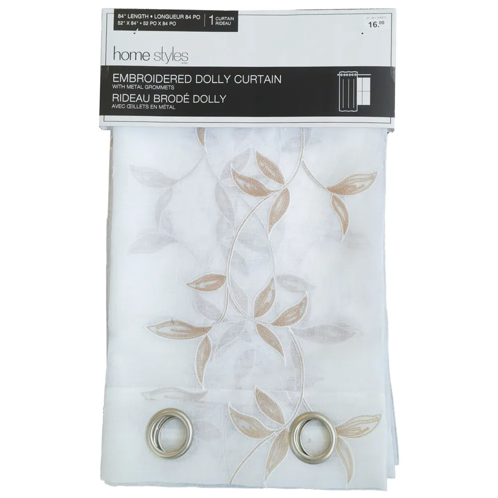 Rideau Dolly brodé, HomeStyles, 52 po x 84 po