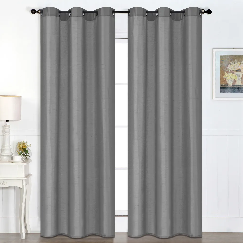 Rideau en similisoie avec œillets HomeStyles, assortiment, 54 po x 84 po