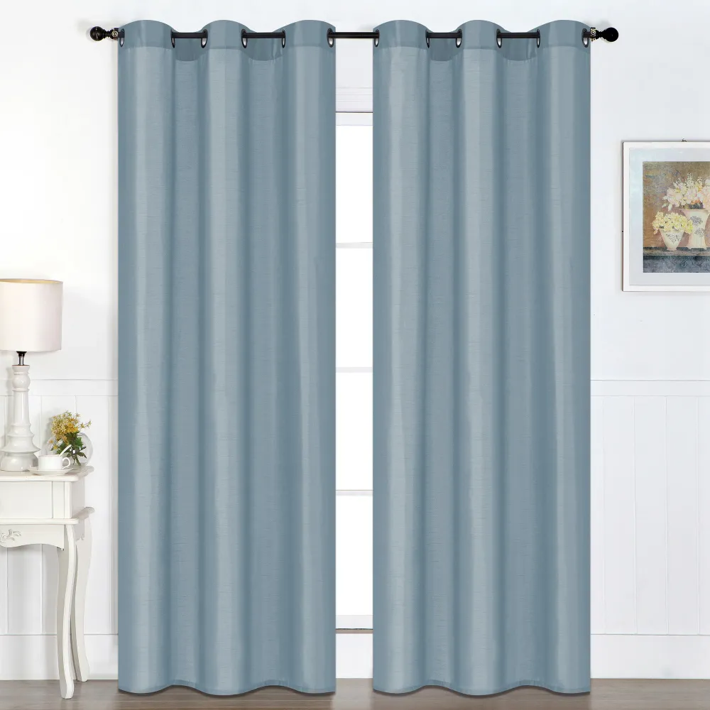 Rideau en similisoie avec œillets HomeStyles, assortiment, 54 po x 84 po
