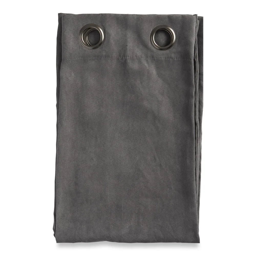 Rideau en similisuède anthracite HomeStyles - 84 po