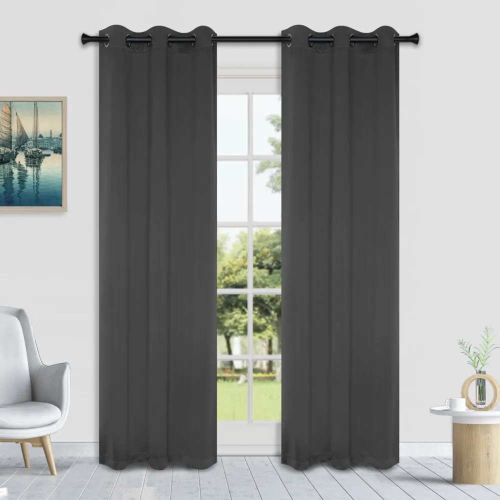 Rideaux occultant HomeStyles, gris foncé – 52 po x 84 po