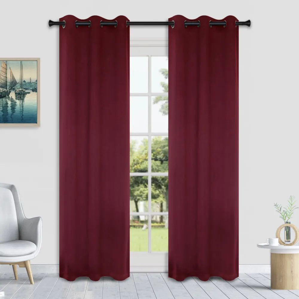 Rideaux occultant HomeStyles, rouge bordeaux – 52 po x 84 po