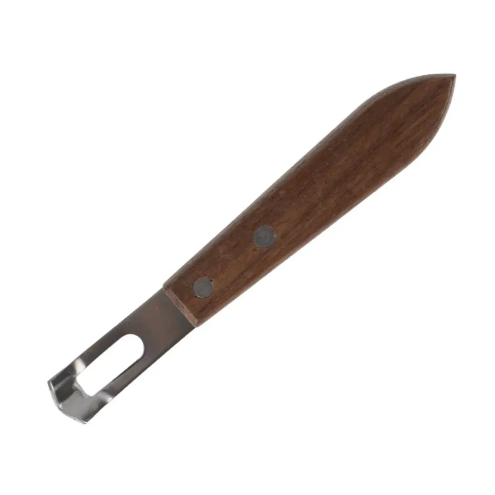 Couteau à canal avec manche en bois (15cm)