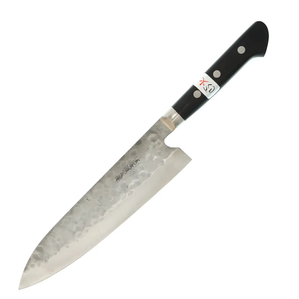 Fujiwara Maboroshi Santoku Shirogami 1 Tsuchime manche Western Gyuto 210mm