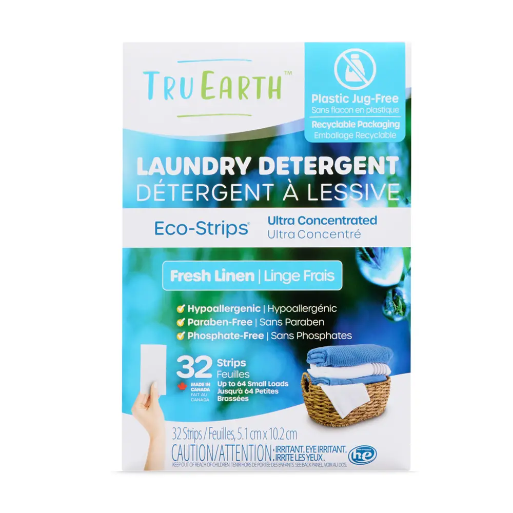 Tru Earth Feuilles de Lessive Ultra-concentrées - Linge Frais