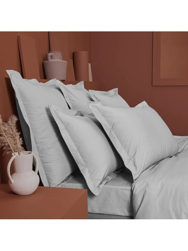 Drap housse duo Olana platine - 100% coton - GARNIER
