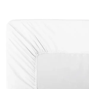 Drap housse Olana blanc - Bonnet 46 cm - 160x200