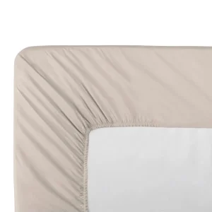 Drap-housse duo Olana Lin - 100% coton - Beige