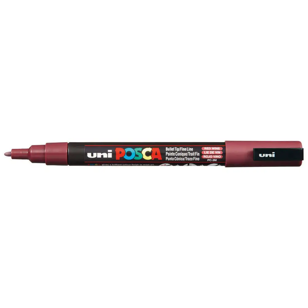 Marqueur peinture pointe fine conique Lie de vin Posca avec Coffret