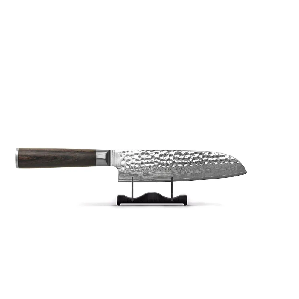 Couteaux Shinrai - Ensemble de 5 couteaux en damas martelé BR + bloc à couteaux double face Cito Shinrai Knives