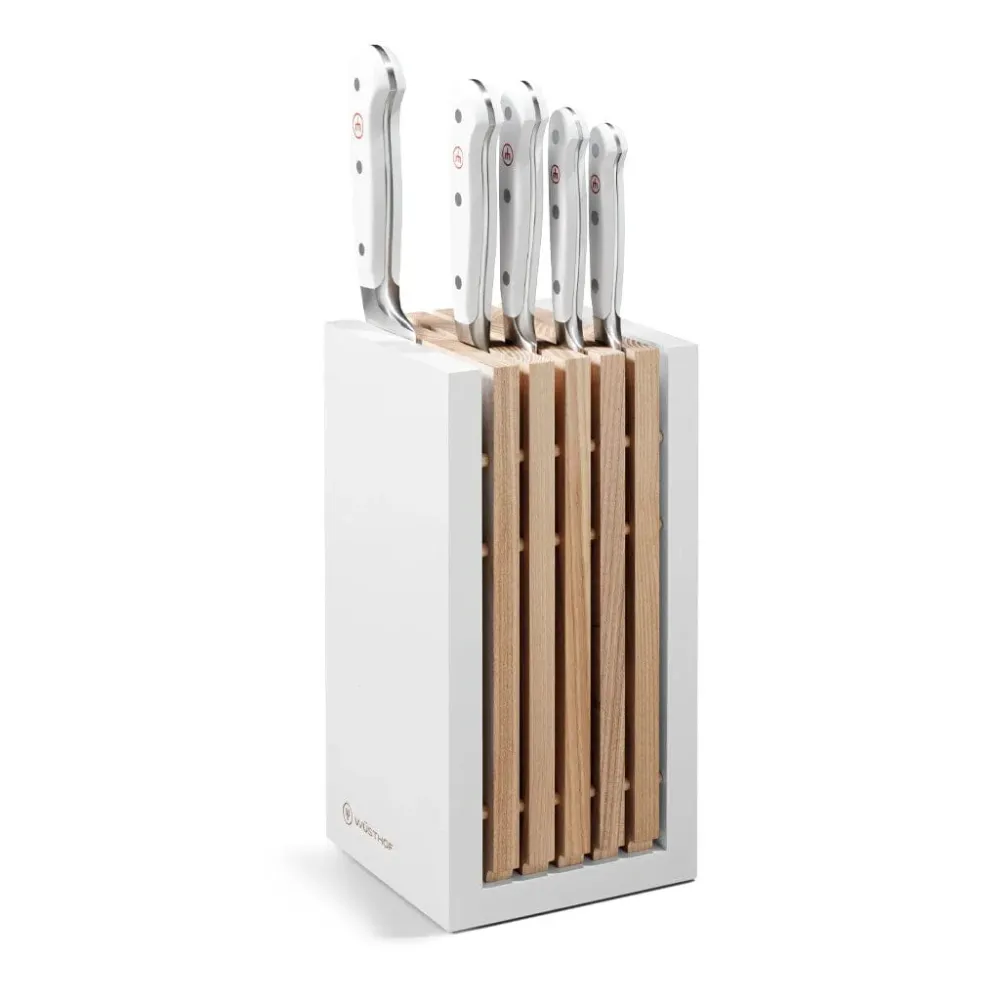 Wusthof - Ensemble de couteaux classiques 5 pièces Blanc avec bloc