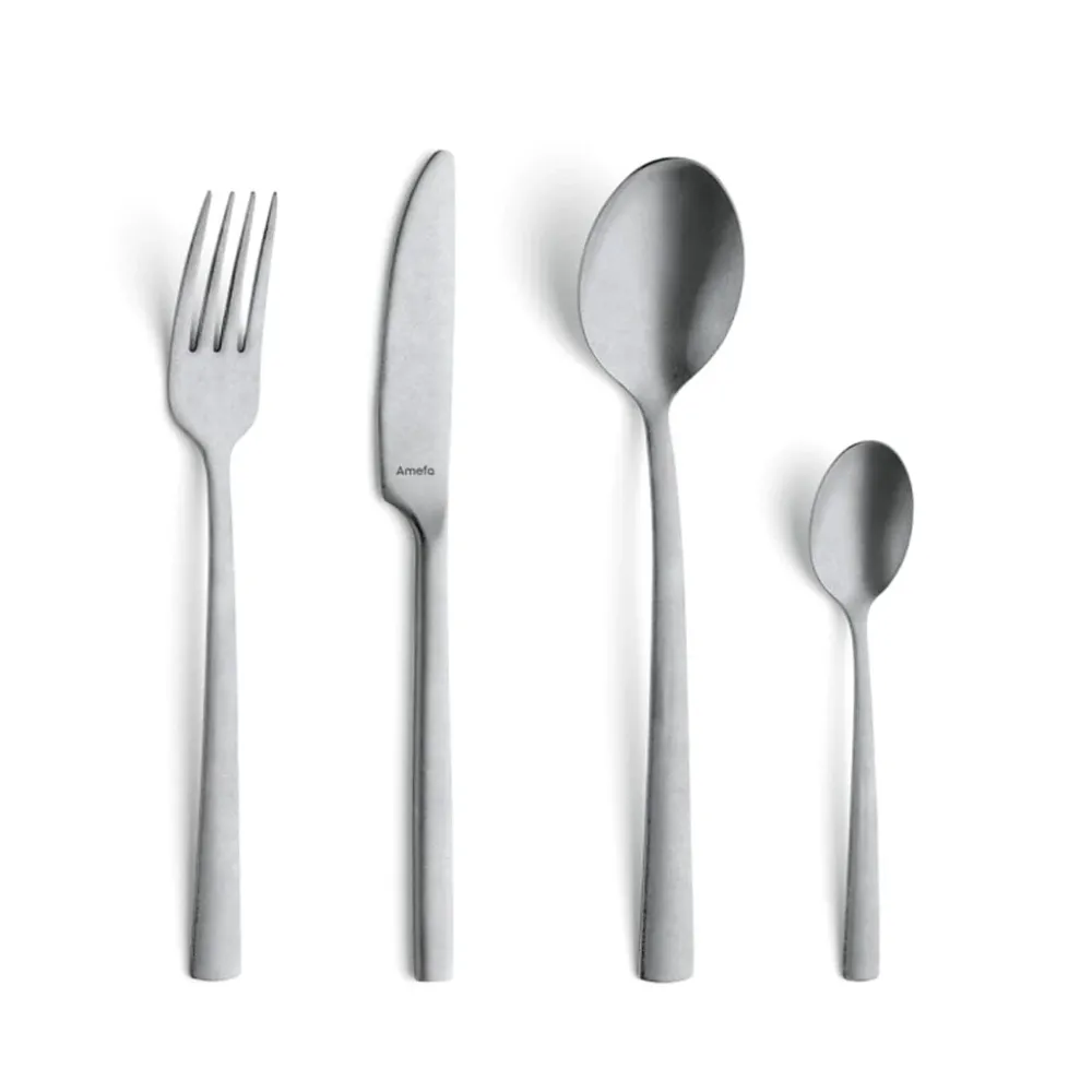 Amefa - Ménagère 16 pièces Manille Stonewash - Argent