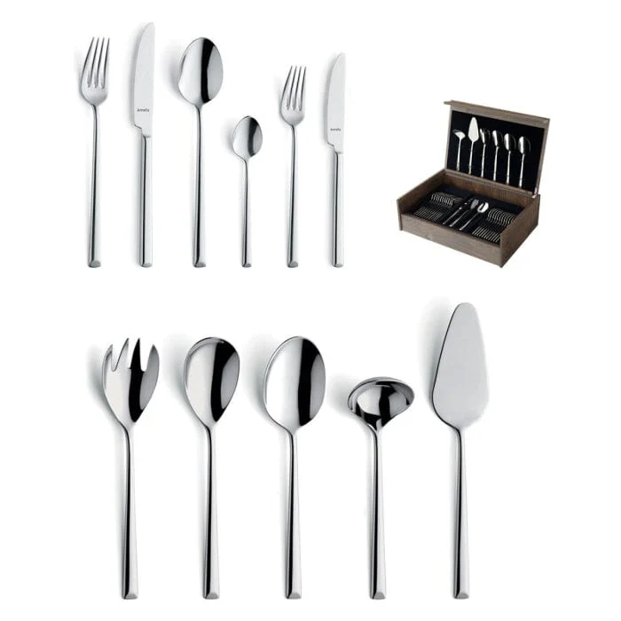 Amefa - Ménagère Ventura 78 pièces pour 12 personnes - Argent