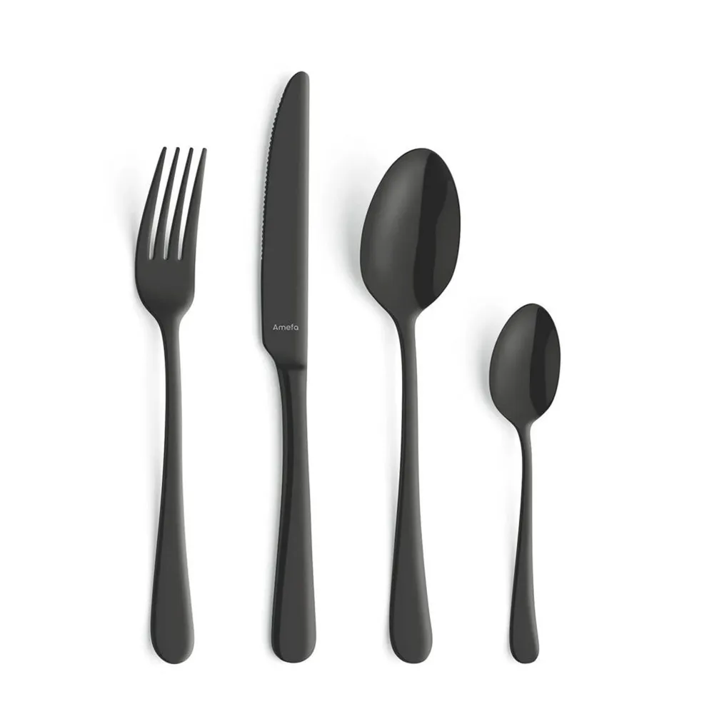 Amefa - Ménagère Austin 24 pièces pour 6 personnes - Noir Mat