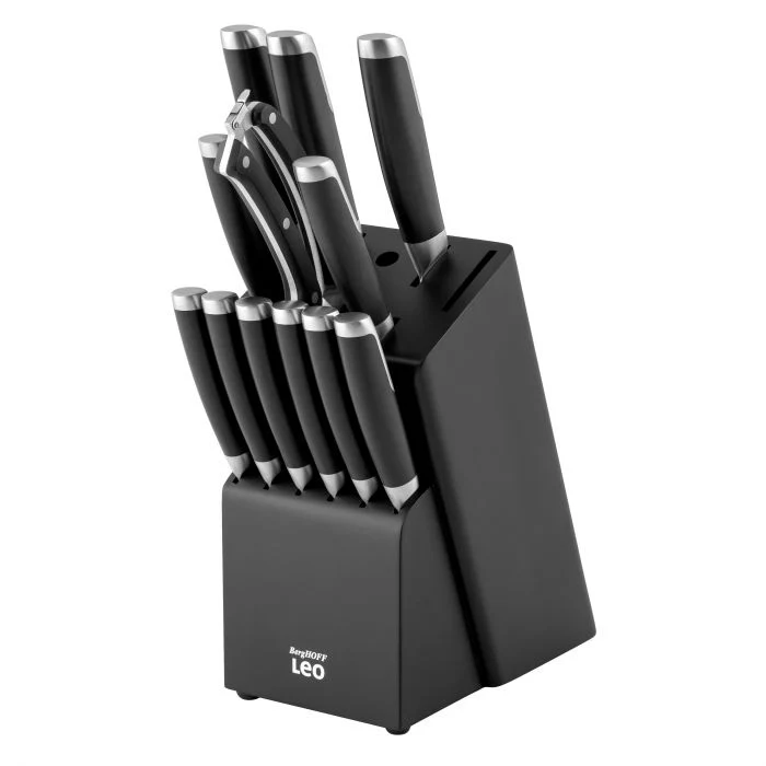 LEO Bloc de Couteaux 13 Pièces Graphite BergHOFF Belgium