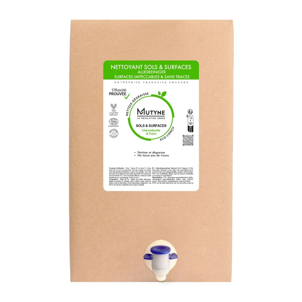 Éco-recharge Nettoyant Multisurfaces Poire & Chèvrefeuille 10L