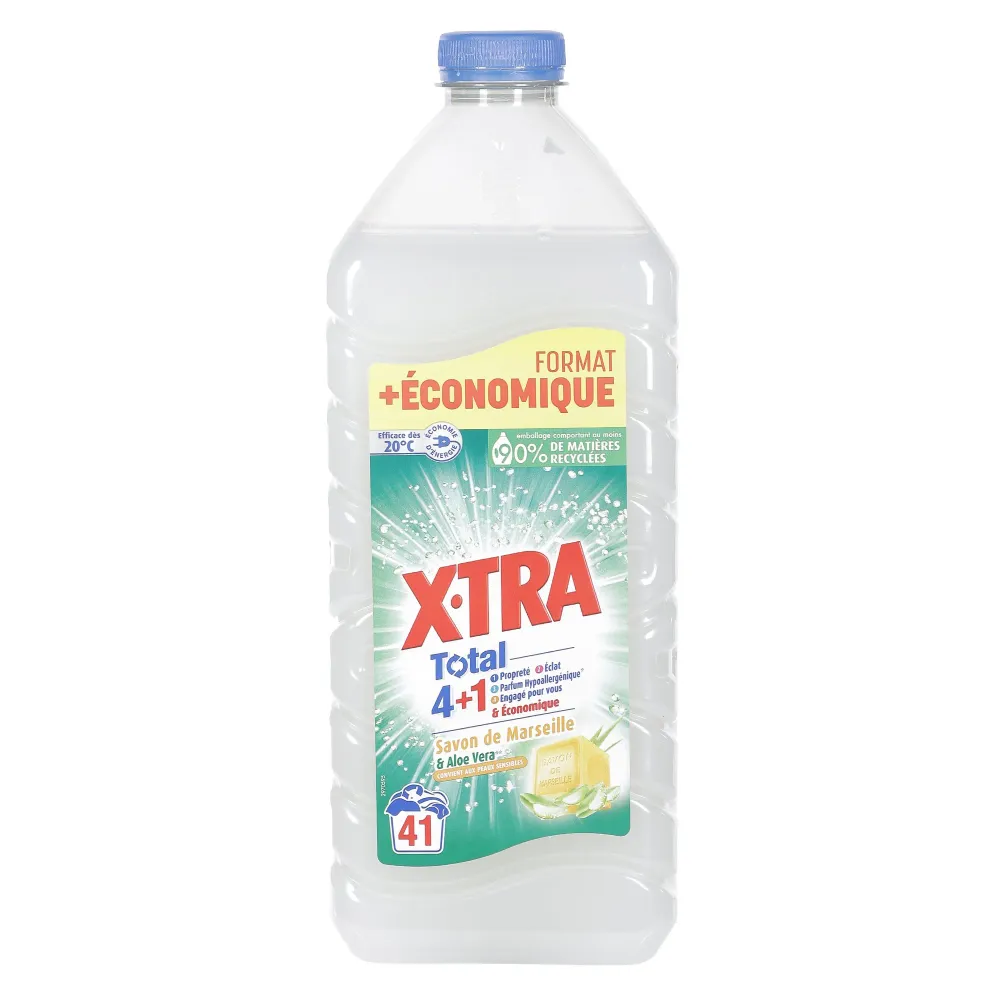 41 doses de lessive liquide concentrée eco total 4+1 savon de marseille Stokomani