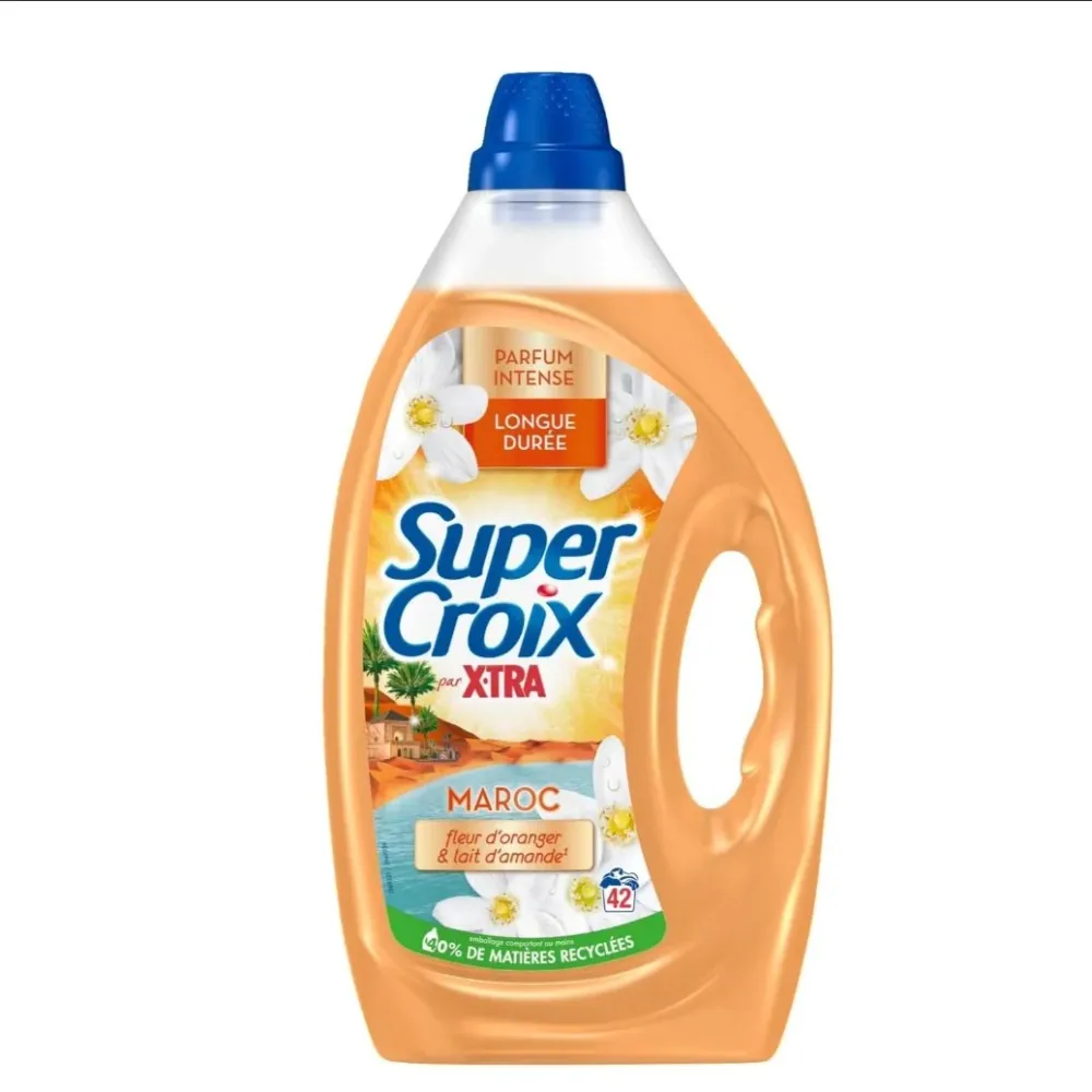 42 doses de lessive liquide Maroc fleur d'oranger et lait d'amande Stokomani