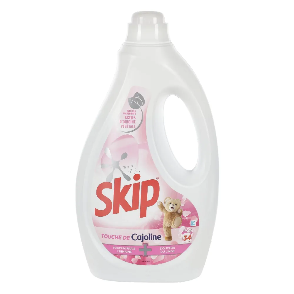 34 doses de lessive liquide touche de cajoline douceur de linge Stokomani