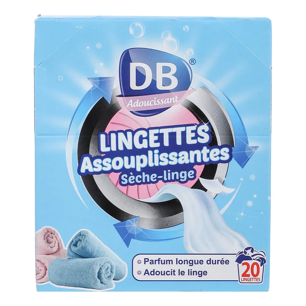 20 lingettes assouplissantes sèche-linge fraicheur Stokomani