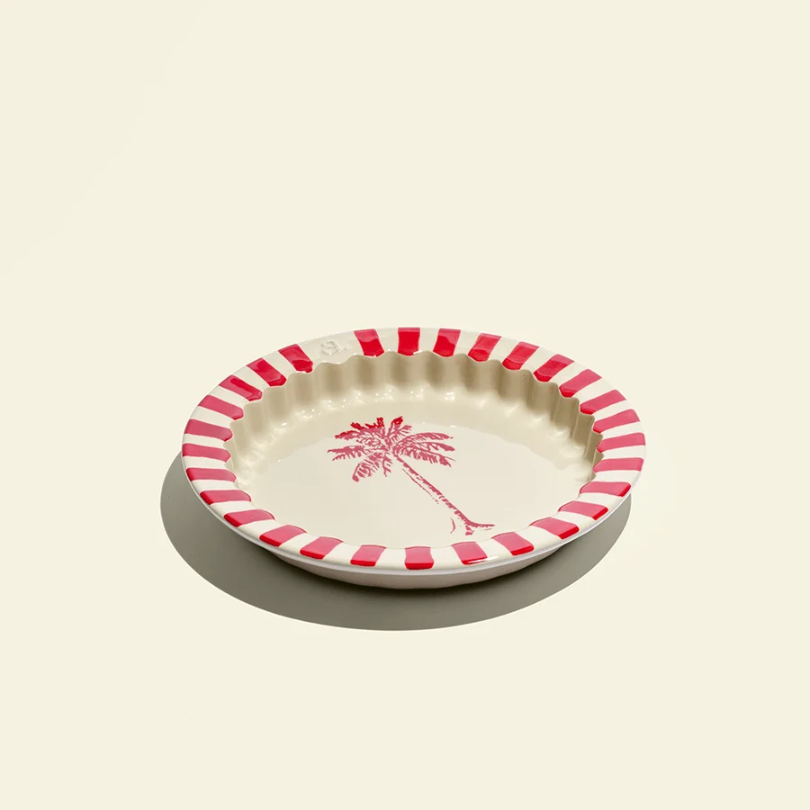Le plat à tarte, en rouge carmin