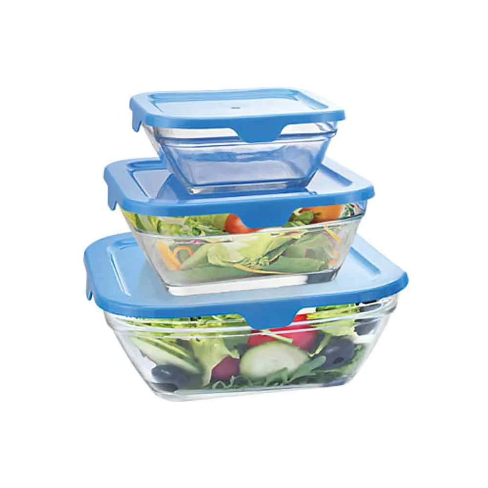Ensemble de contenants pour aliments en verre, 3 pièces Giant Tiger