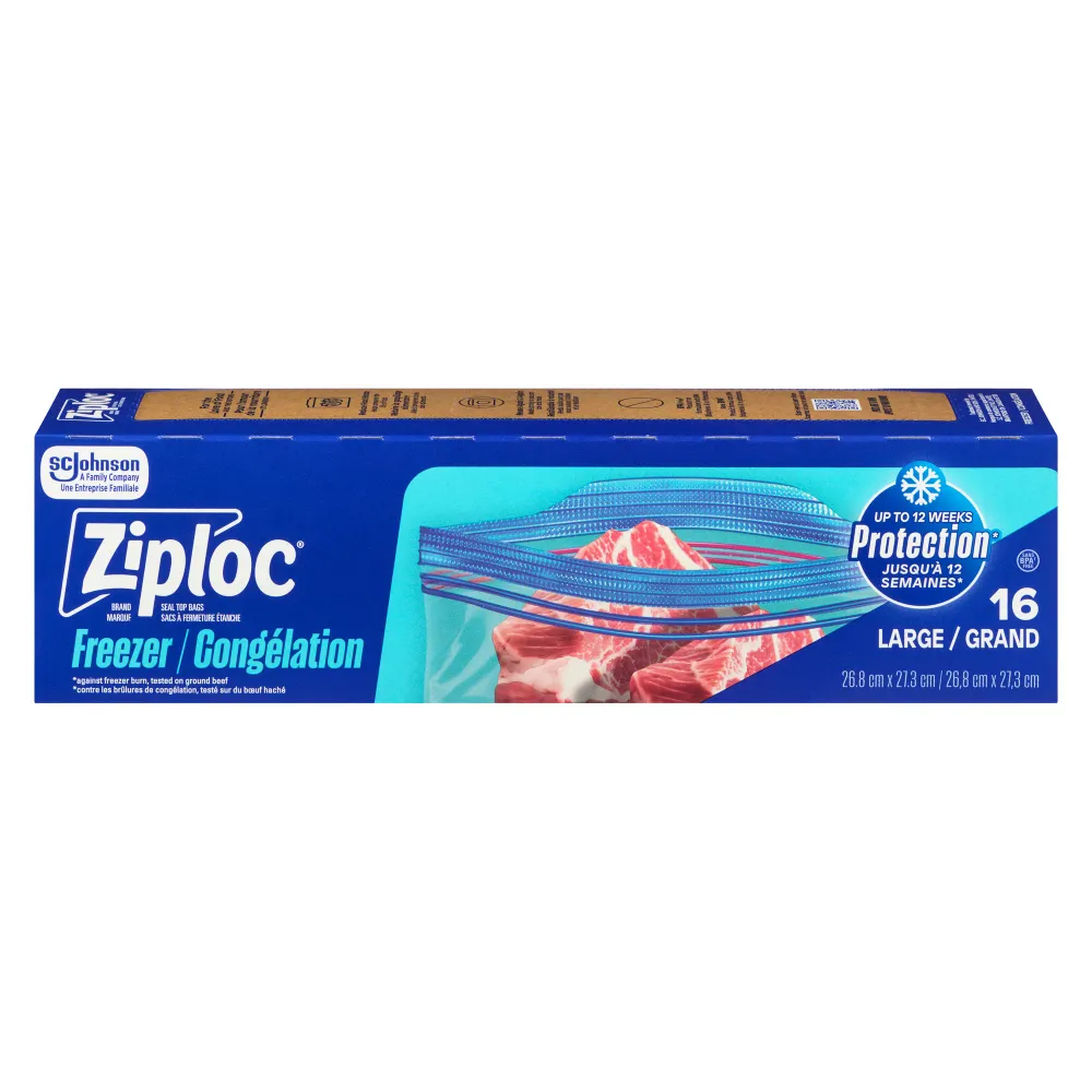 Sacs de congélation hermétiques Ziploc, emb. de 16