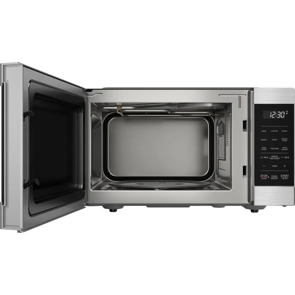 Sharp Four à micro-ondes de comptoir 19,6 pouces, 0,9 pi. cu. avec cuisson à air et convection SMC0985KSC