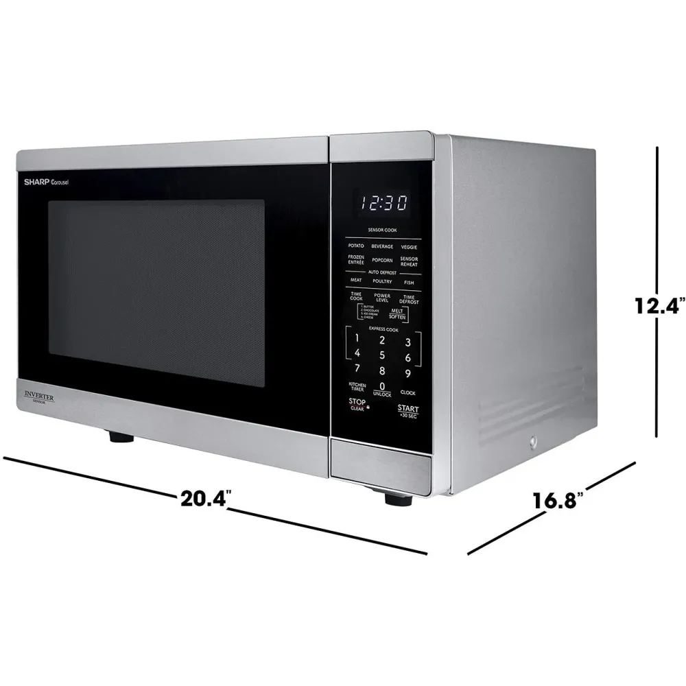 Sharp Four à micro-ondes de comptoir de 20.4 pouces, 1,4 pi. cu. SMC1464KSC