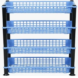 ARISTO Multipurpose Plastic Storage Rack 4 Shelf/Multi Purpose/Kitchen/Living Room/Rack (40.5 cm x 26.5 cm x 62 cm, Colour...