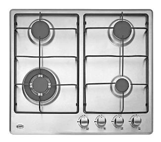 KAFF Stainless Steel 4 Burner Hob - NE4B 60 SS Velan Store