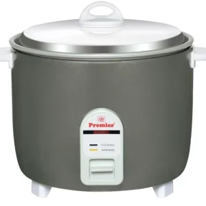 Premier Electric Rice Cooker - 1L | Anodized Aluminum Pan | 500W | Cooking, Steaming, Soup Making | Cool Touch Handles | M...