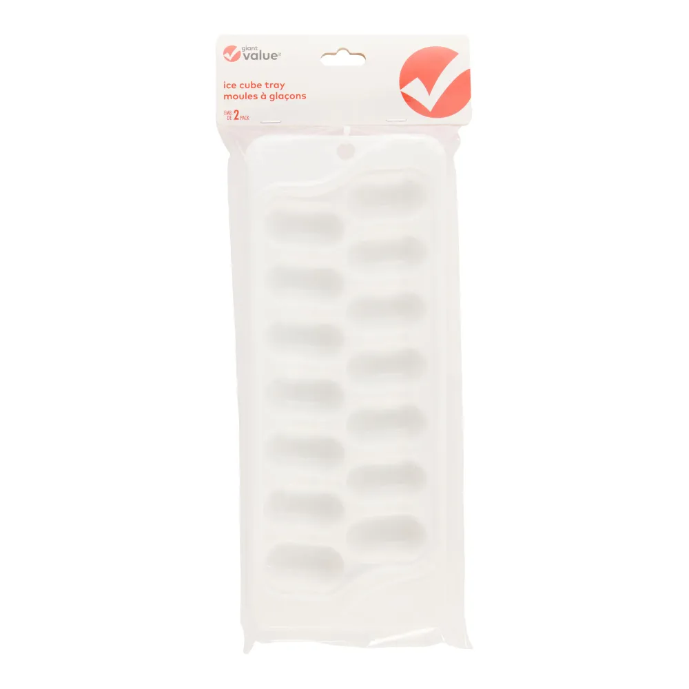 Plateau à glaçons Giant Value - blanc, 12 po x 5 po