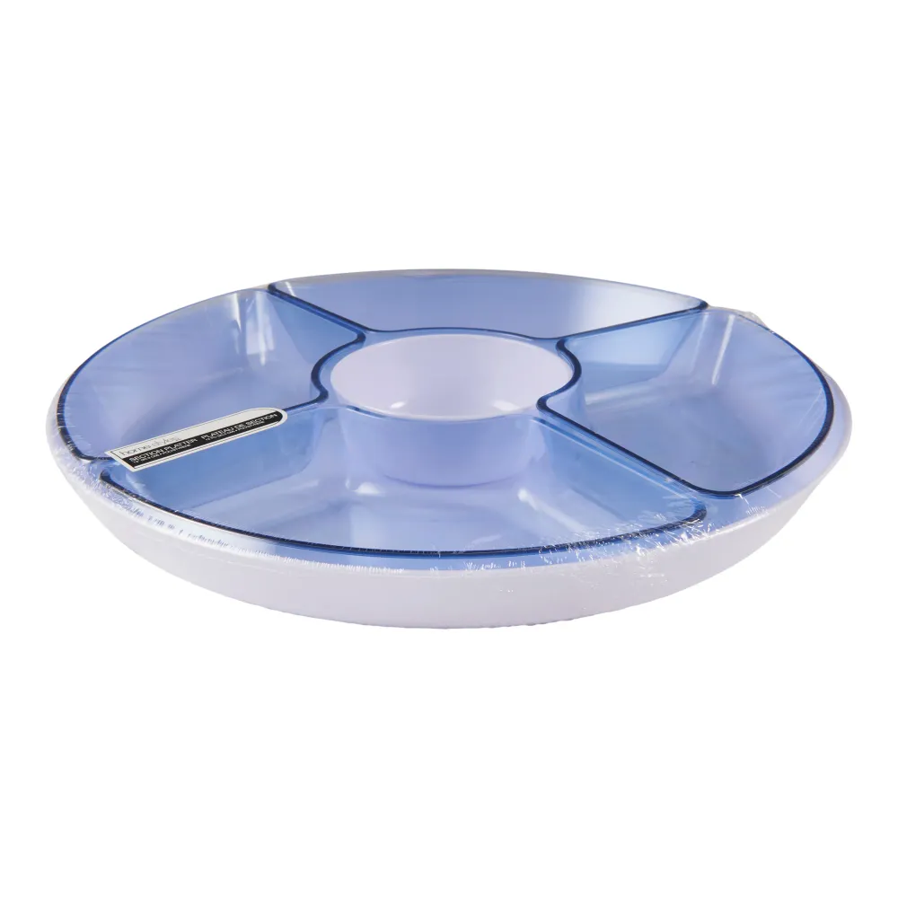 Plat à 5 compartiments en plastique coloré HomeStyles