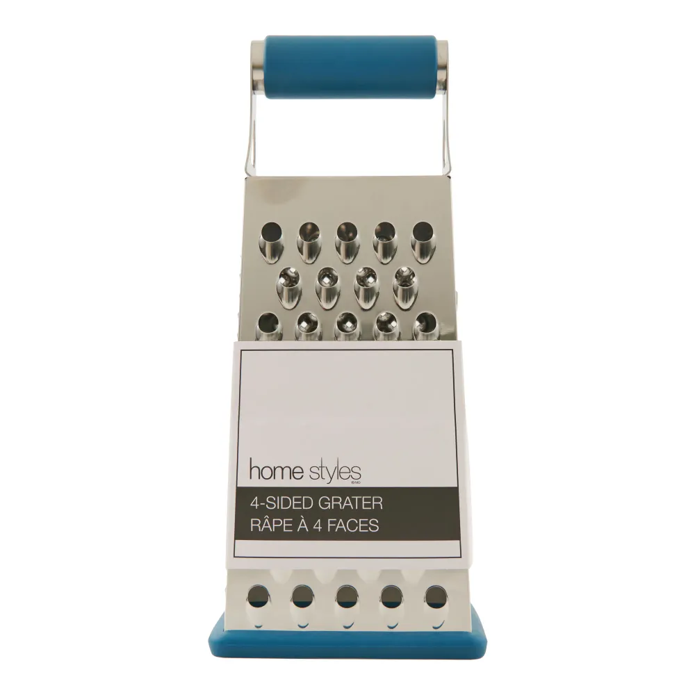 Râpe à 4 côtés HomeStyles, bleu – 4,4 po x 3,3 po x 10 po