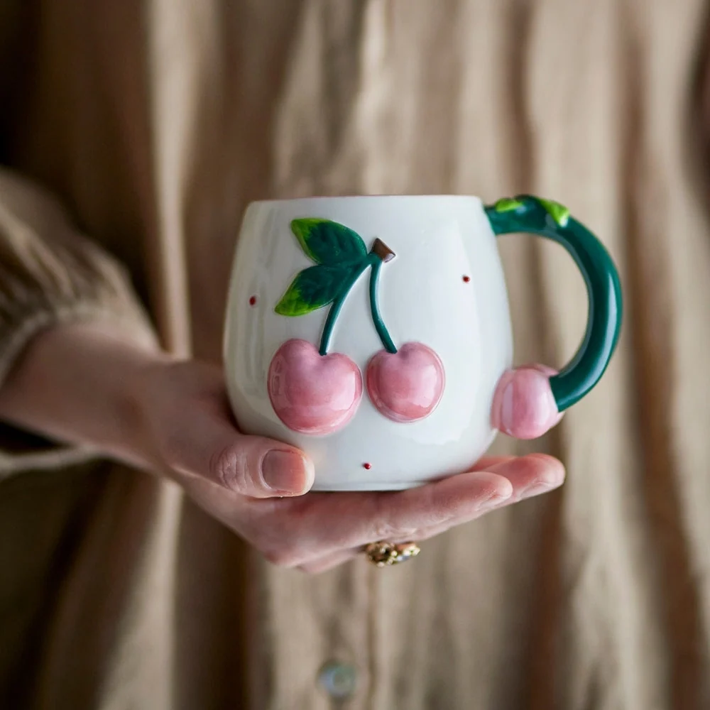Bloomingville Tasse en grès Berrie Rose